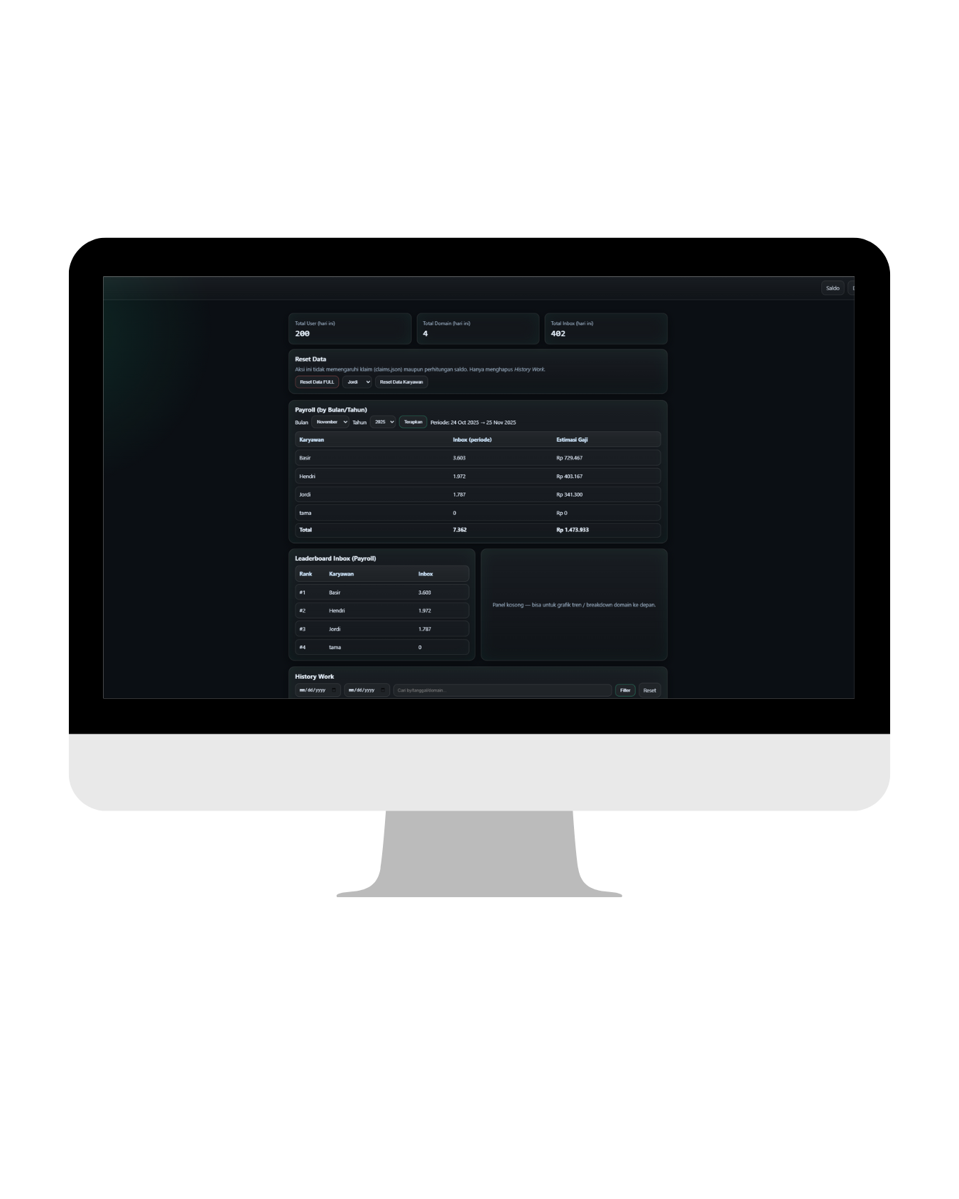 Report System Internal — Overtime & Payroll Dashboard