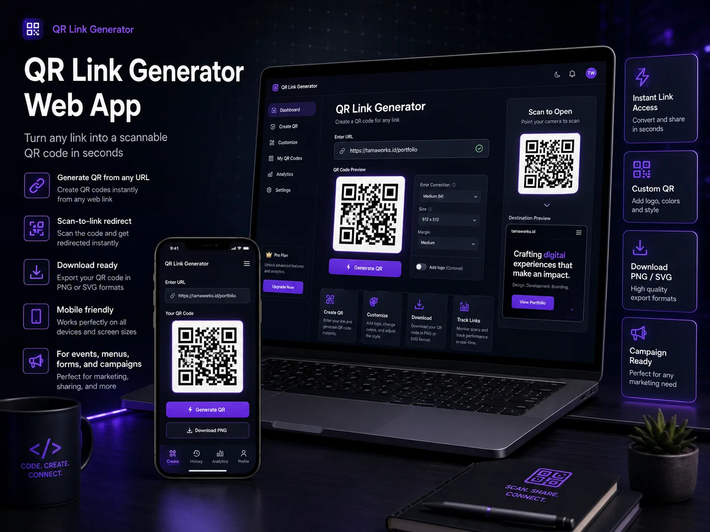 Smart QR Link Web App