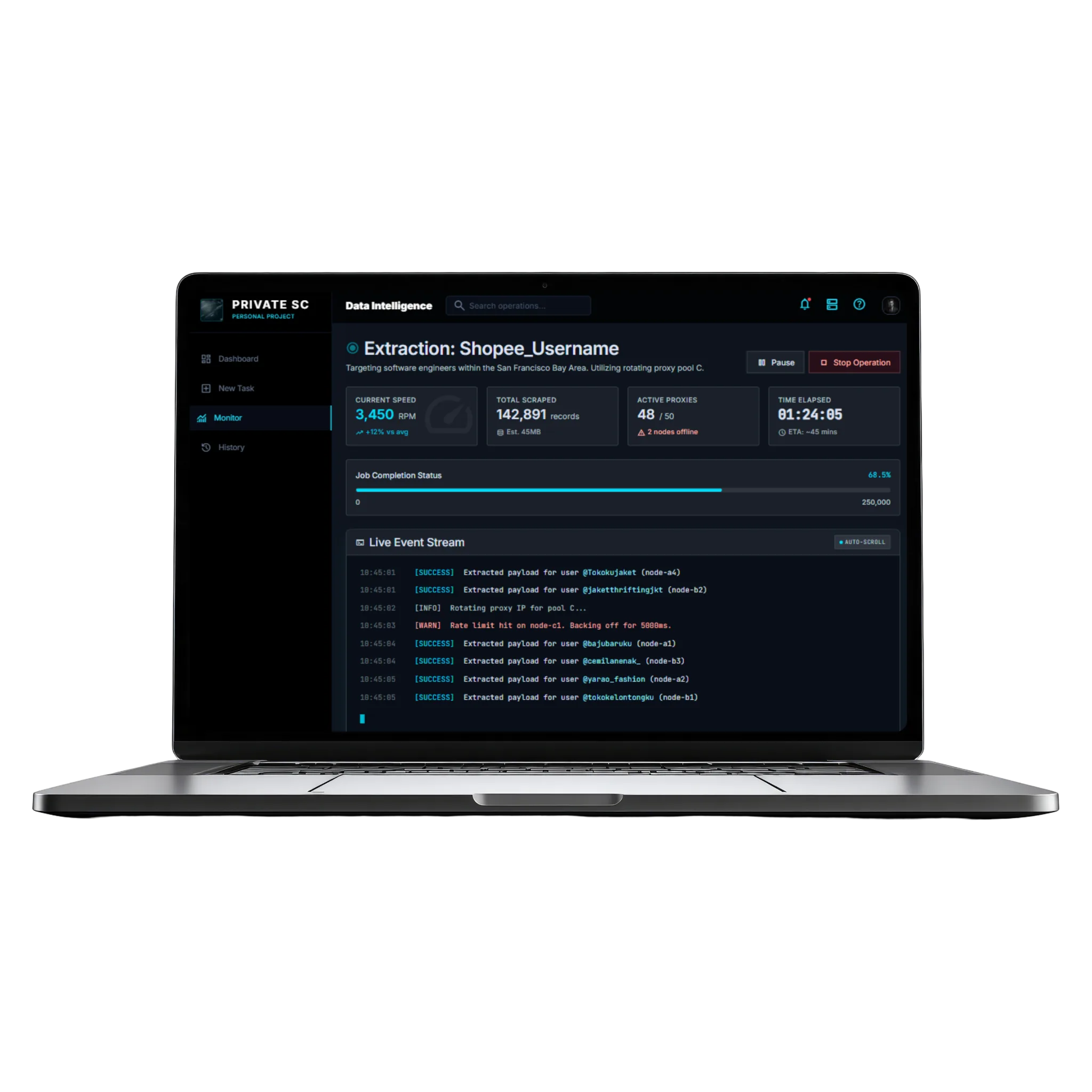Scraping Leads Automation Dashboard